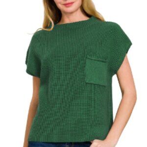 ✨NWT Zenana Mock Neck Short Sleeve Sweater